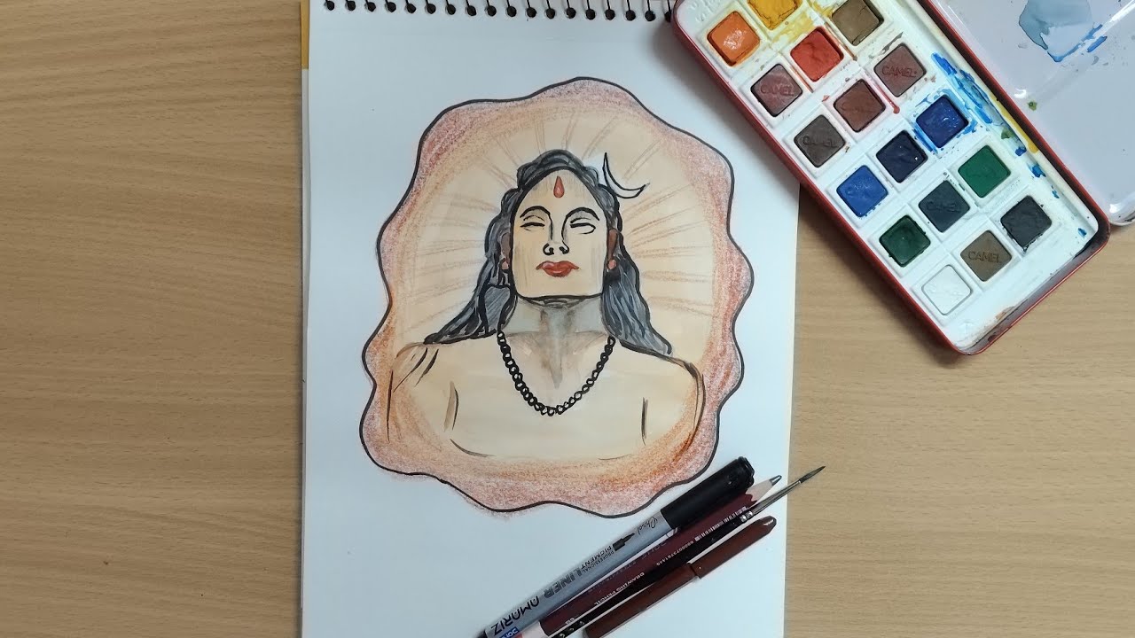 How to draw Lord Shiva|Lord Shiva painting|Mahadev drawing|Mahashivratri special|Water colour sketch