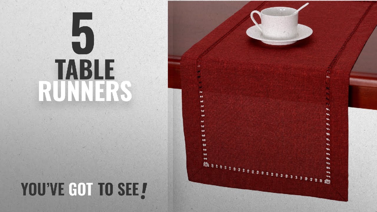 Best Table Runners [2018]: Handmade Hemstitched Polyester Rectangle Table Runners And Dresser