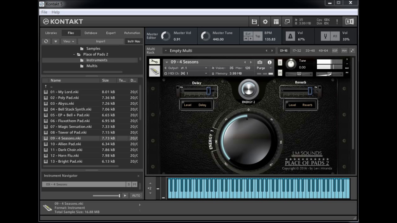 Levi Miranda - Place of Pads 2 - Instruments - KONTAKT #kontakt #vsti #samples