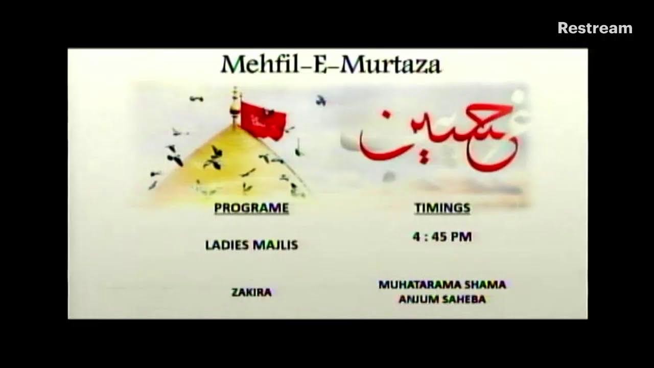 Live - MEM - 1445 AH - Ladies Majlis e Aza - Zakira Muhtarama Shama Anjum Saheba