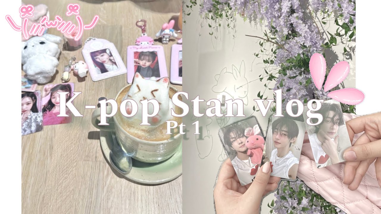 ₊˚⊹♡ k-pop stan vlog [ part 1 ]🍡 | engene-vlog, karaoke, bubble tea run