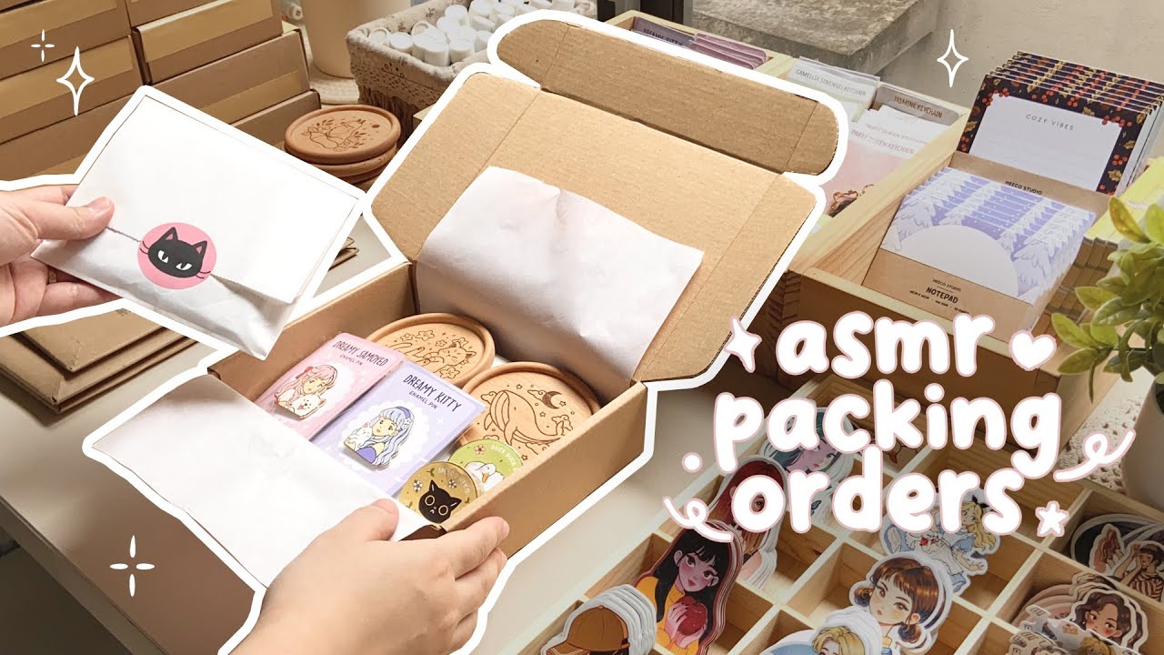 asmr packing orders for my small business / shop update 🍵