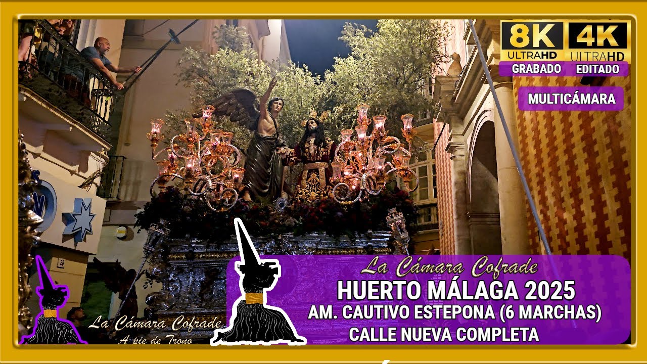 HUERTO. IMPRESIONANTE PASO POR CALLE NUEVA (COMPLETO). SEMANA SANTA MÁLAGA 2025. MULTICÁMARA 4K