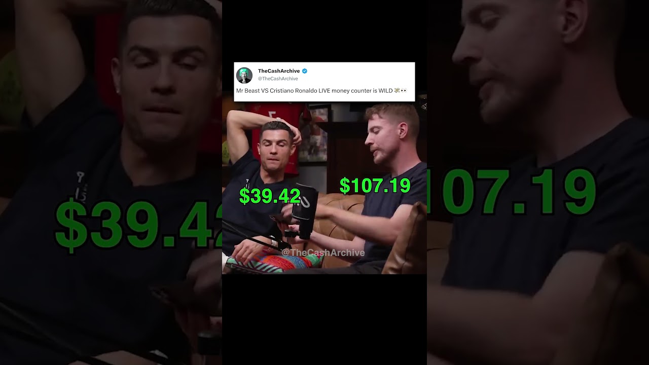 Mr Beast VS Cristiano Ronaldo LIVE Salary Counter 💰 #money