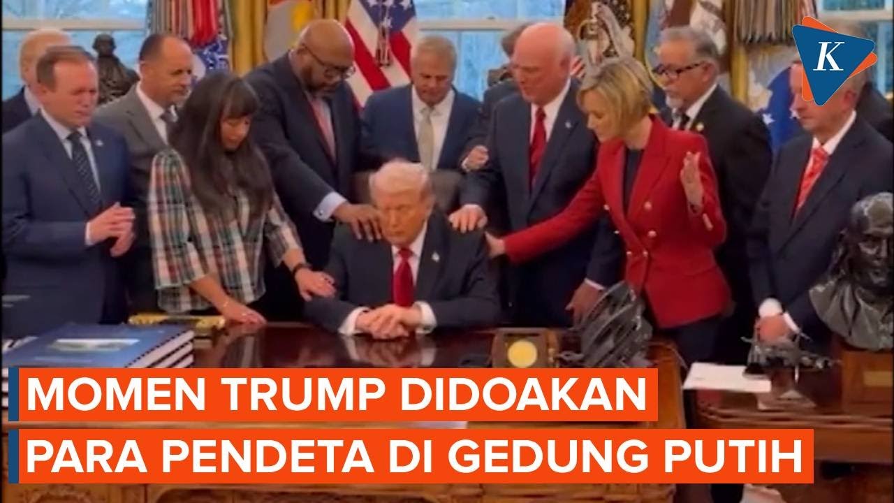 Momen Trump dan Prajurit AS Didoakan Para Pendeta di Gedung Putih