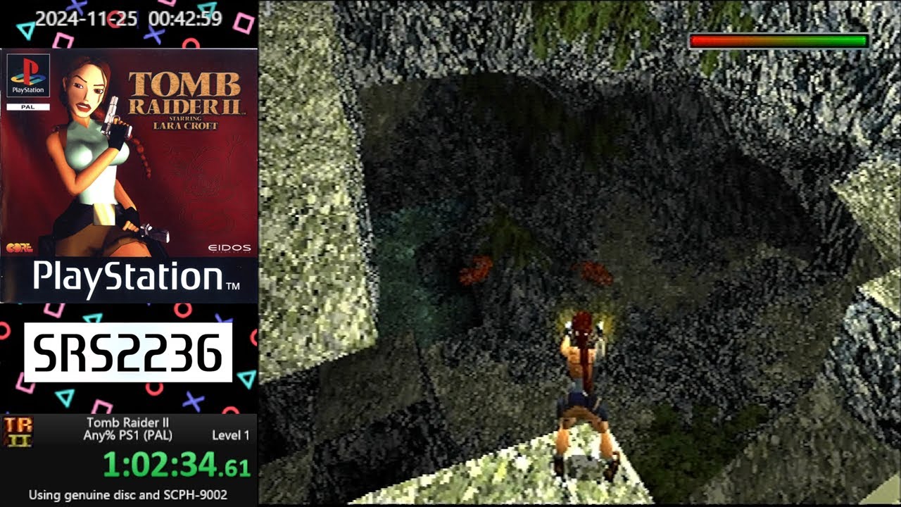 Tomb Raider II [PS1] (Level 1: The Great Wall)