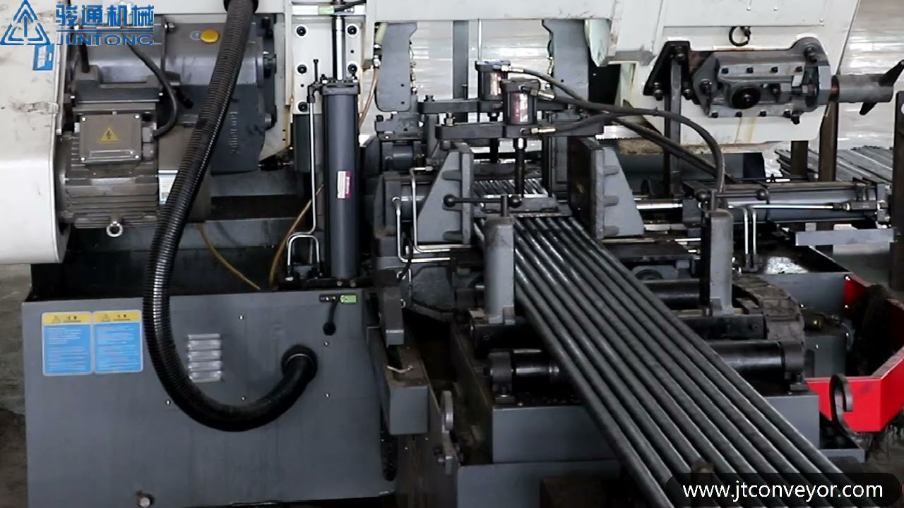 Automatic shaft cutting equipment for conveyor roller idler