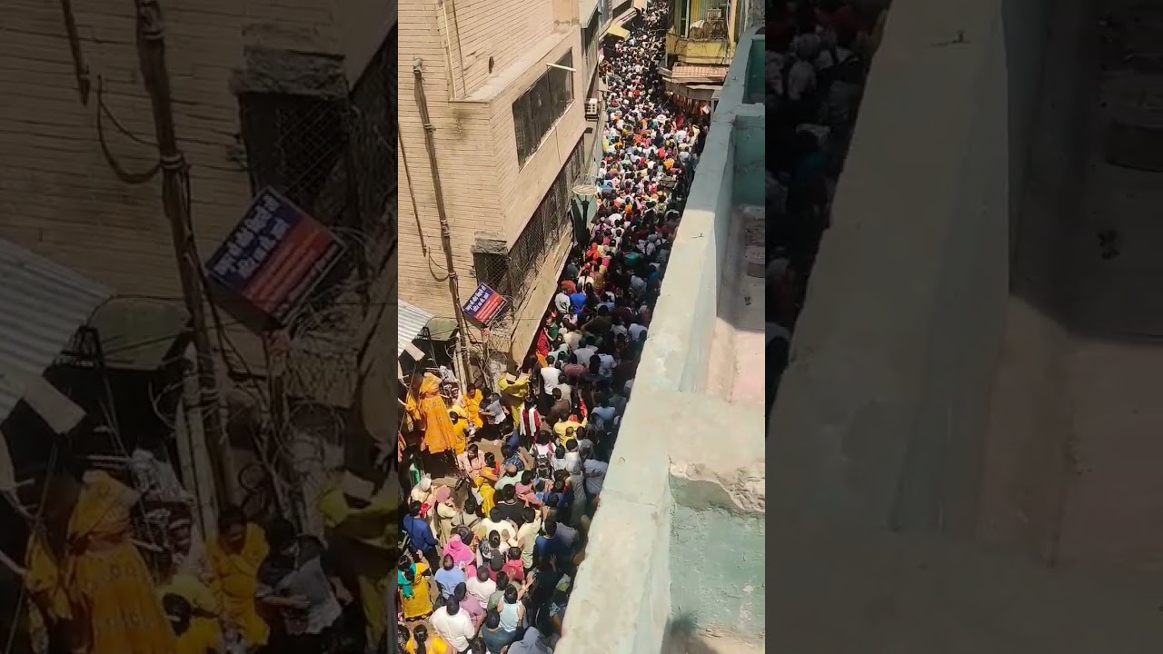 banke bihari mandir me aaya bhakto ka selab #vrindavan #bankebihari