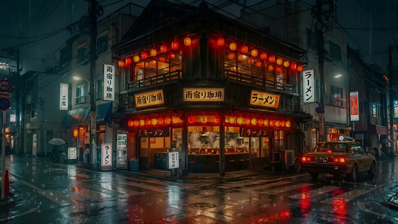Nostalgic Tokyo Café 🌧️ Rain Lofi for Focus & Relax