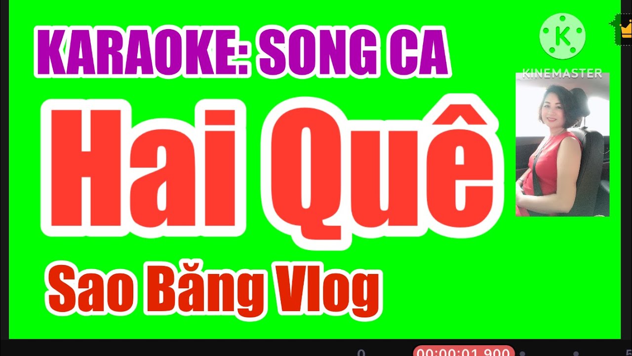 KARAOKE:  HAI QUÊ - SONG CA - RÊ THĂNG THỨ. TÁC GIẢ: ĐINH MIÊN VŨ