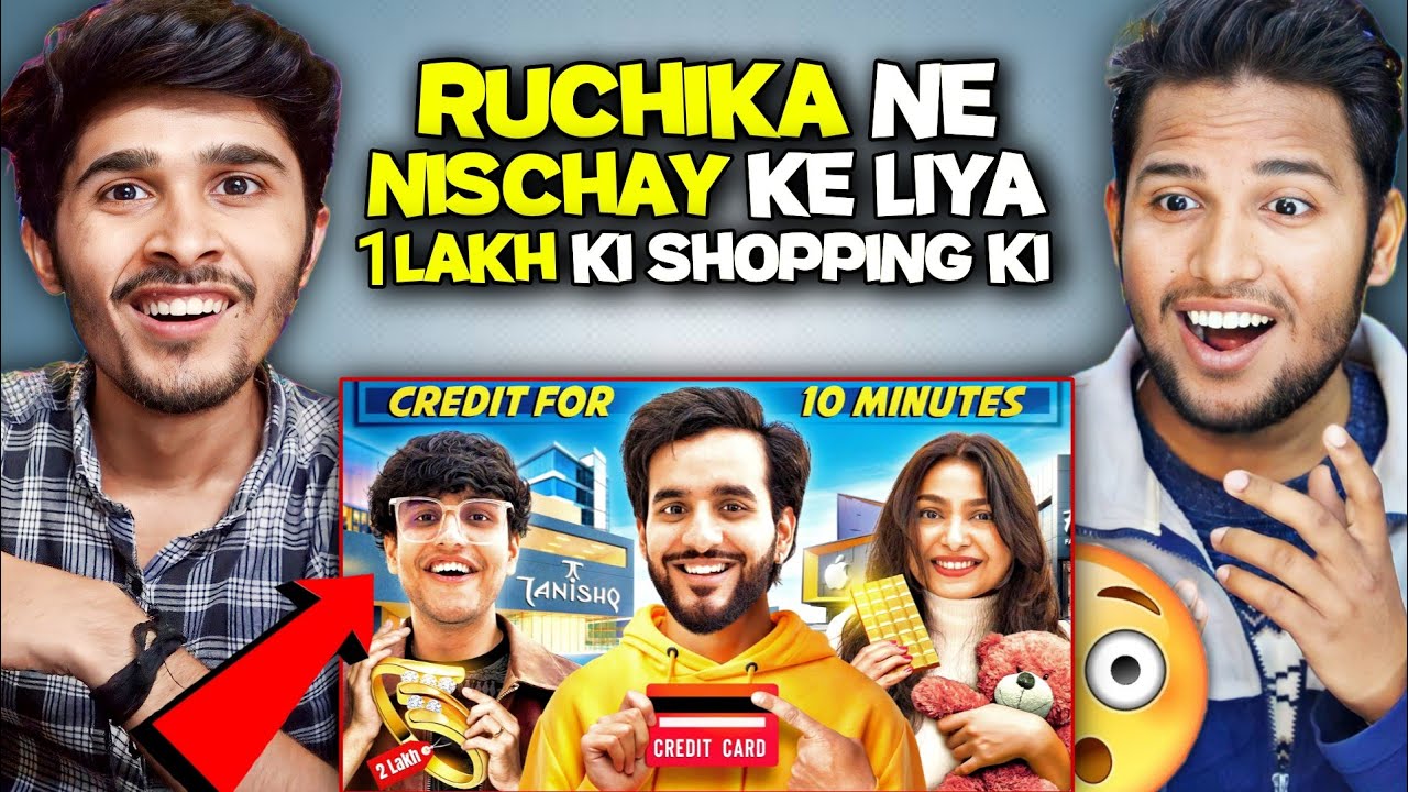 I Gave my CREDIT Card to Nischay & Ruchika But only 10 min to Spend Video Reaction 😂🔥 | V2funreacts
