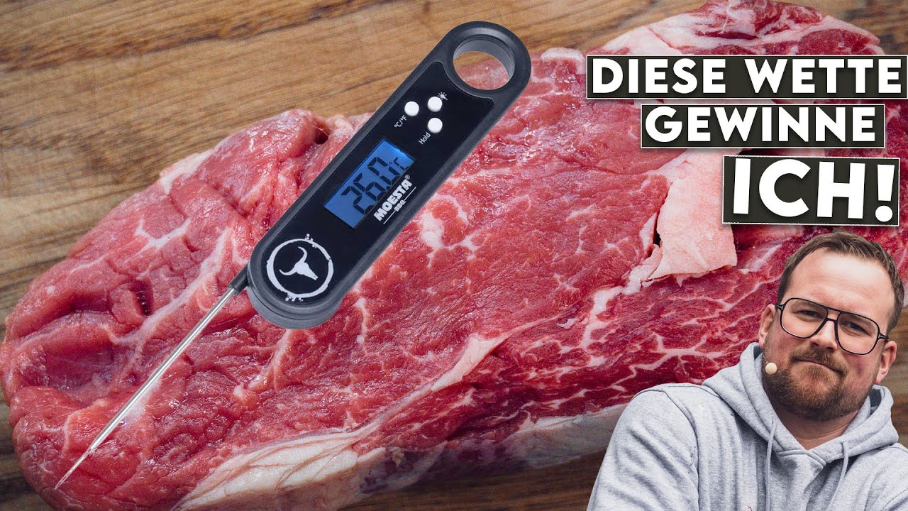 Ein Steak grillen - EXAKT 56°C  - OHNE Thermometer!