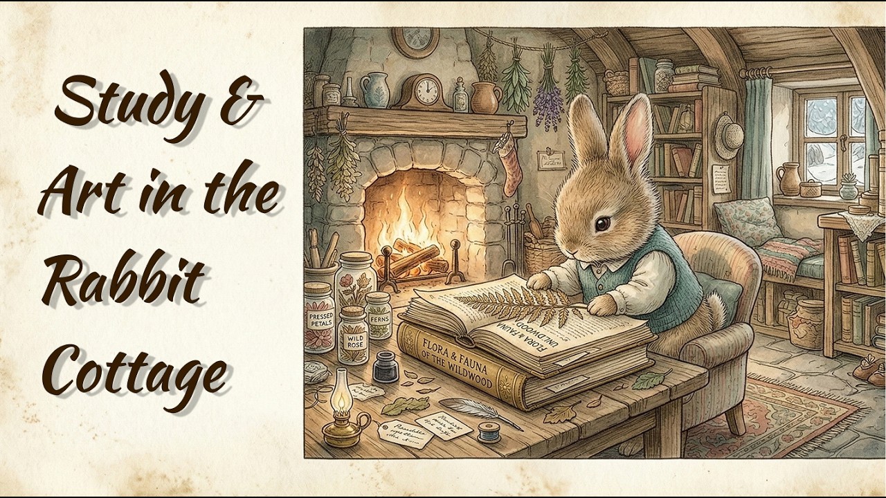 [Celtic Music] Winter Storybook in the Rabbit Cottage - Cozy Ambient Music for Relaxing Noon