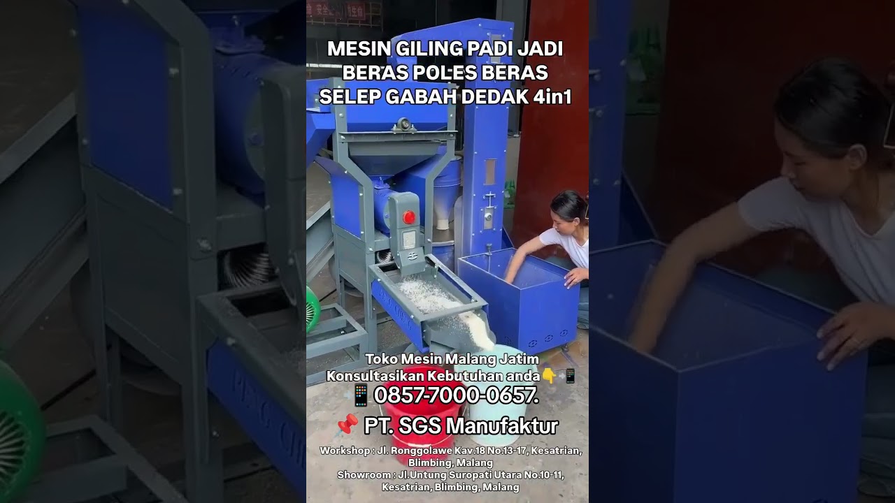 MESIN GILING PADI JADI BERAS POLES BERAS SELEP GABAH DEDAK 5in1 PENGGILINGAN PADI MODERN UMKM PETANI