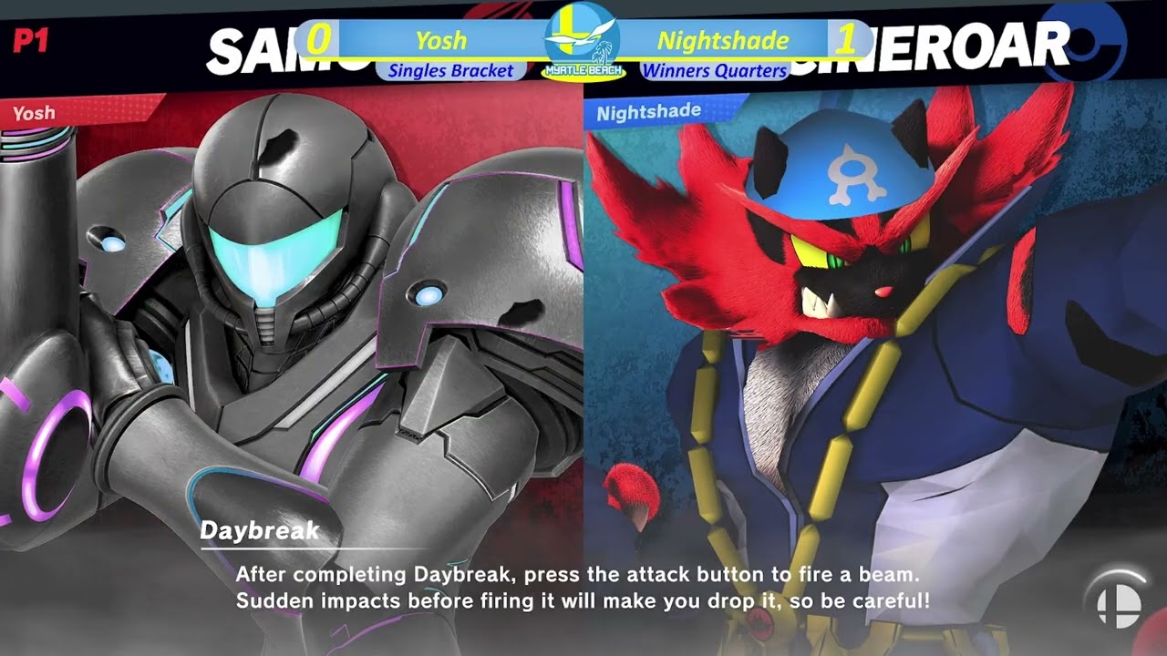 SocaSmash 164 Ultimate Singles: Yosh (Samus) vs Nightshade (Incineroar) Winners Quarters