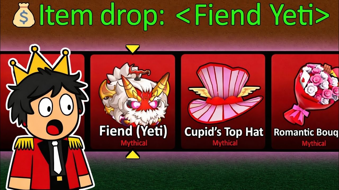 I ROLLED 50 TIMES IN THE VALENTINES GACHA TO GET FIEND YETI IN BLOXFRUITS (ROBLOX)
