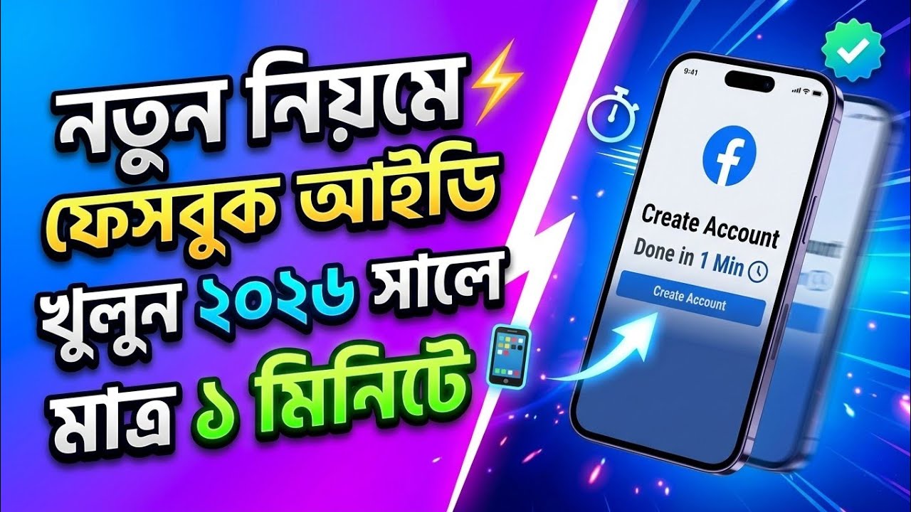 ২০২৬ সালে ফেসবুক আইডি খোলার নিয়ম । facebook id kivabe khulbo 2026