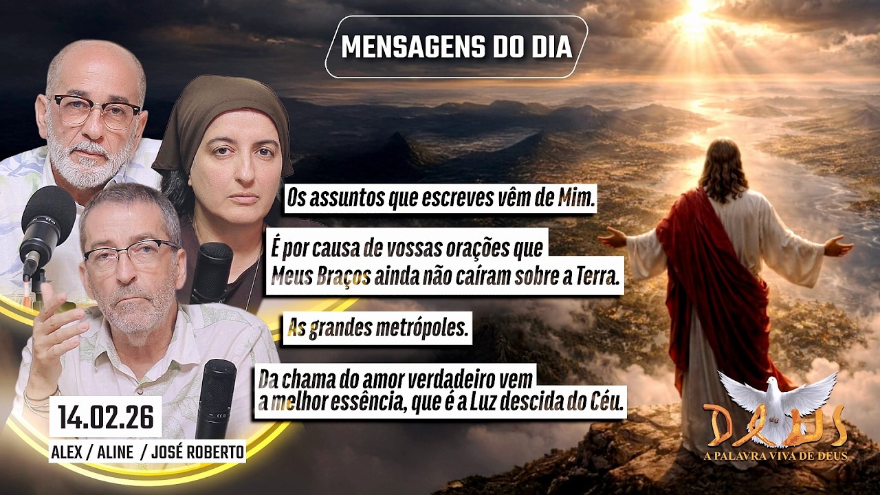Mensagens do dia I Programa 14/02/2026 - Por ALEX, ALINE e JOSÉ ROBERTO