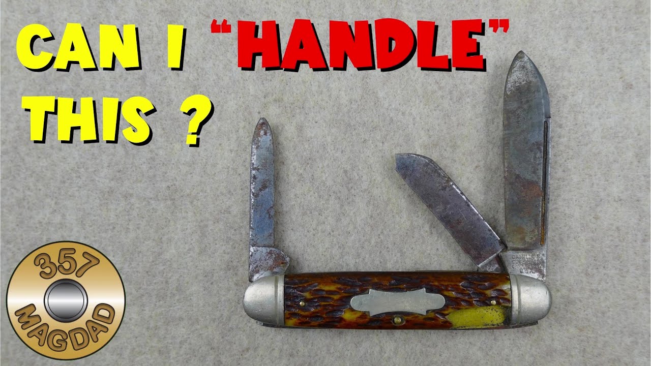 Vintage Camillus 3 Blade Folding Pocket Knife Restomod