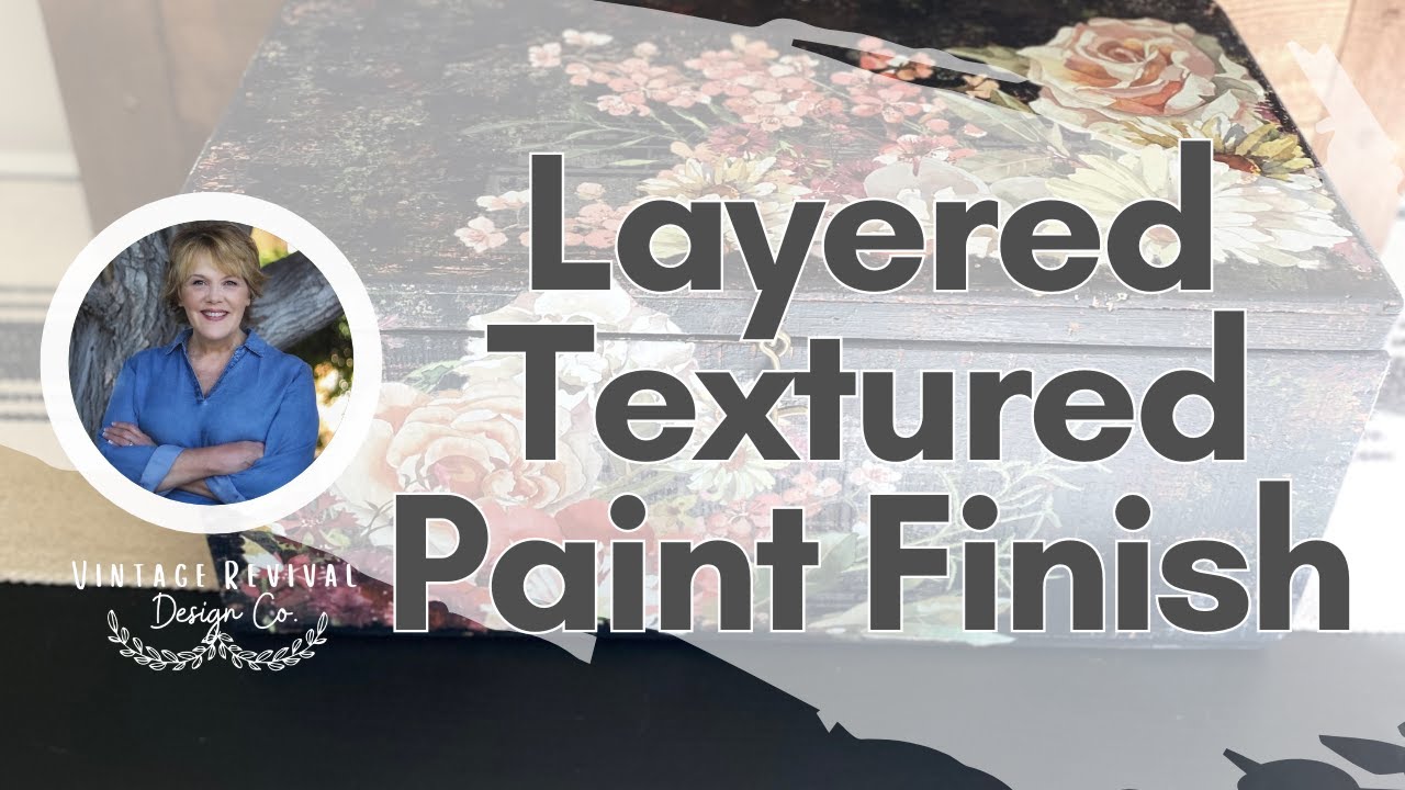 How To Create A Layered, Textured Paint Finish & Pair Add IOD Transfers - A Toolbox Makeover
