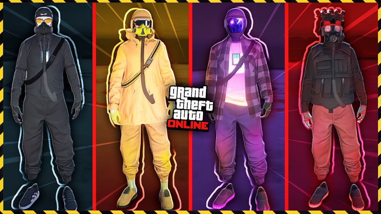 GTA 5 ONLINE - 4 TRAJES TRYHARD, FEITO NA SESSÃO PÚBLICA COM CALÇA MEIA NA CANELA PRETA! 2023!