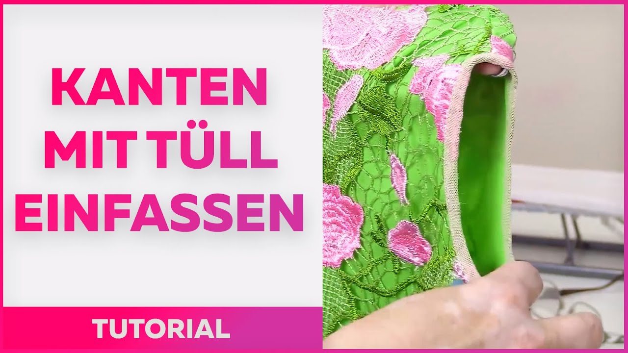 Halsausschnitt und Schnittkanten mit dem T&uuml;ll einfassen. Tutorial ( Archiv)
