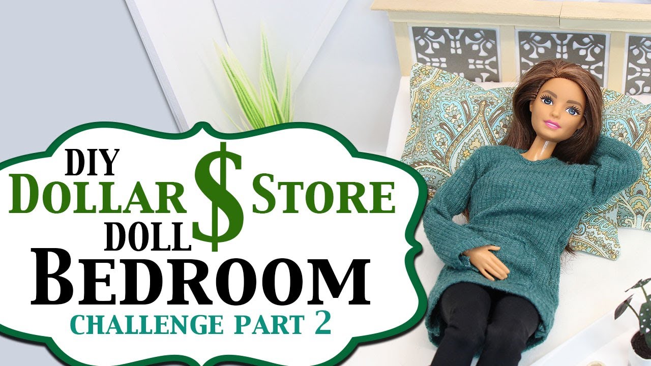 Кукольная спальня своими руками из магазина Dollar Store. Часть 2. Спальня Барби своими руками.