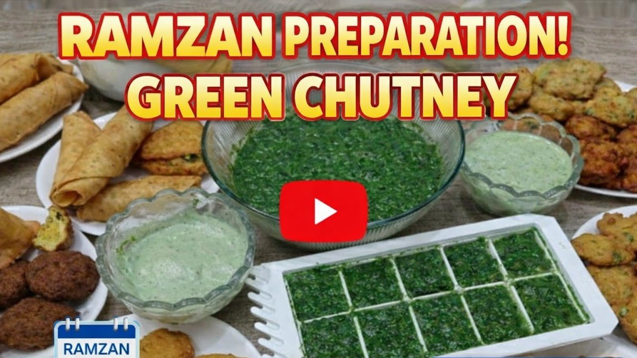 Super zesty green chutney|ramzan preparation|frozen green chutney