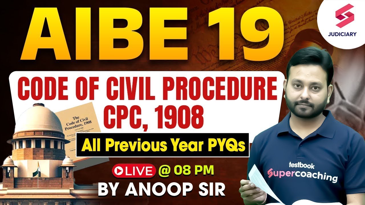AIBE 19 Exam | Code of Civil Procedure, 1908 | CPC | AIBE 19 Previous Year Questions  | Anoop Sir