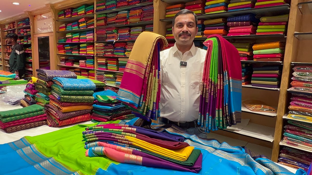 pure Mysore silk sarees sale || Bangalore Malleshwaram shopping with offers & freeshipping,