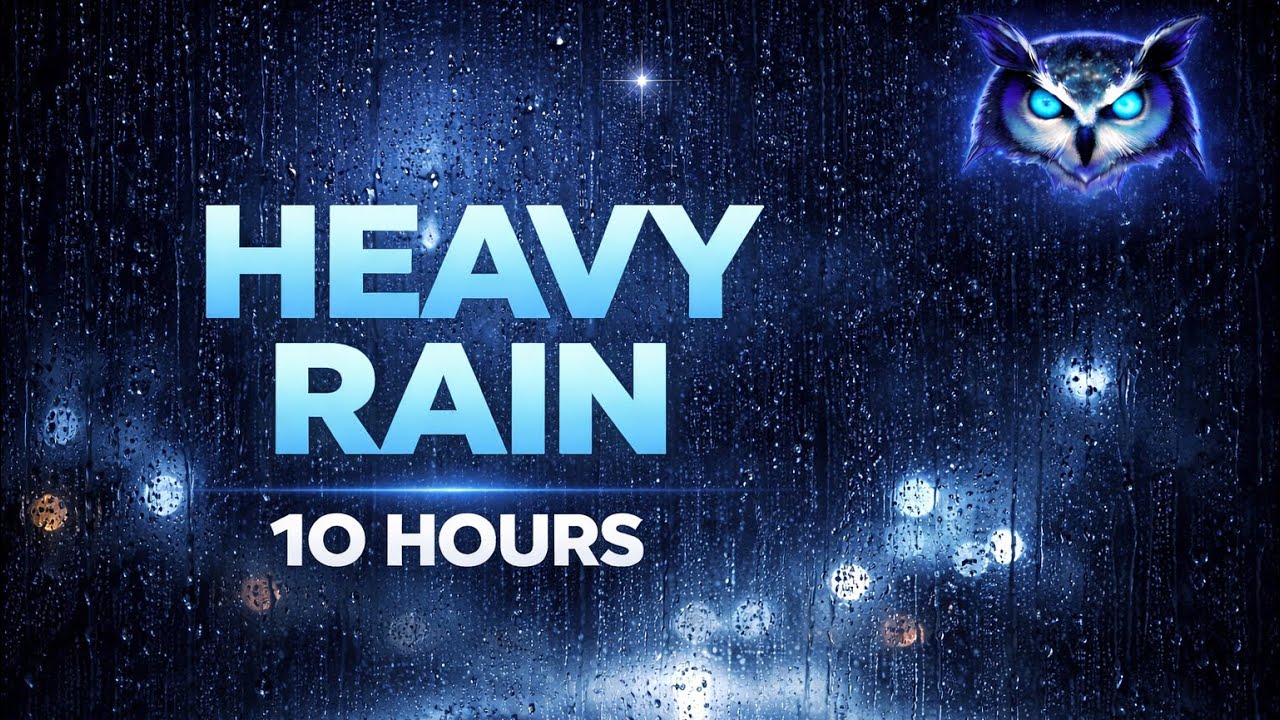 ☔️ (10 HOUR) Heavy Rain Sounds for Deep Sleep 