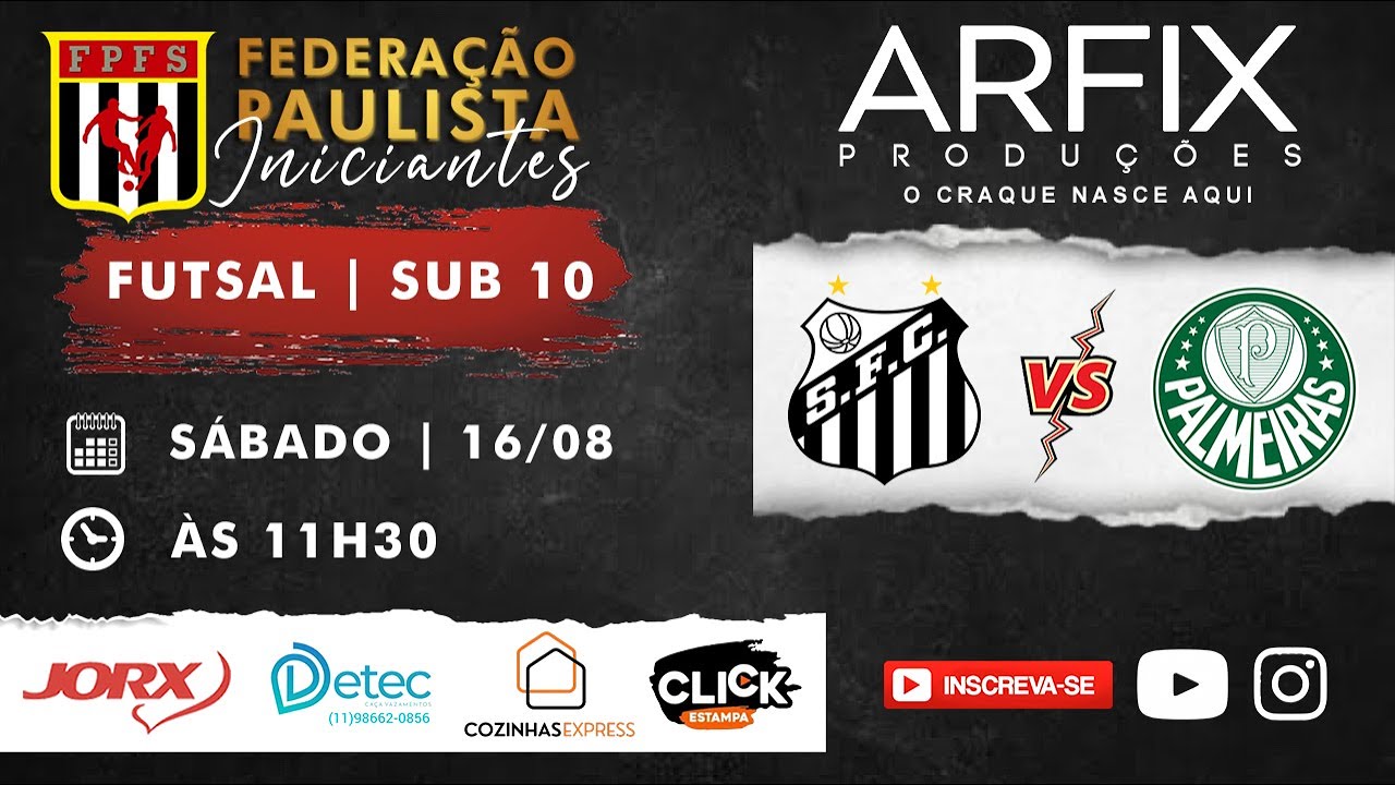 SANTOS x PALMEIRAS - FUTSAL | SUB 10