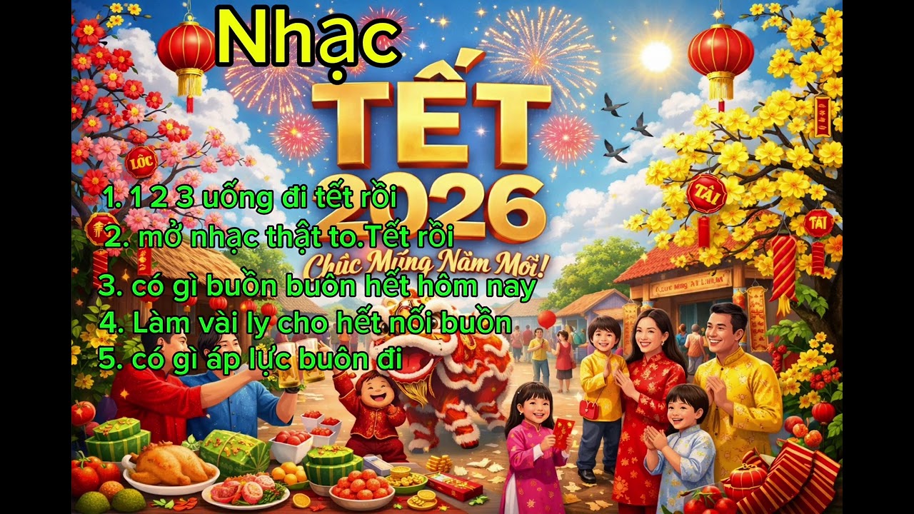 Nhạc Tết remix cực đỉnh.tết vui vẻ 2026