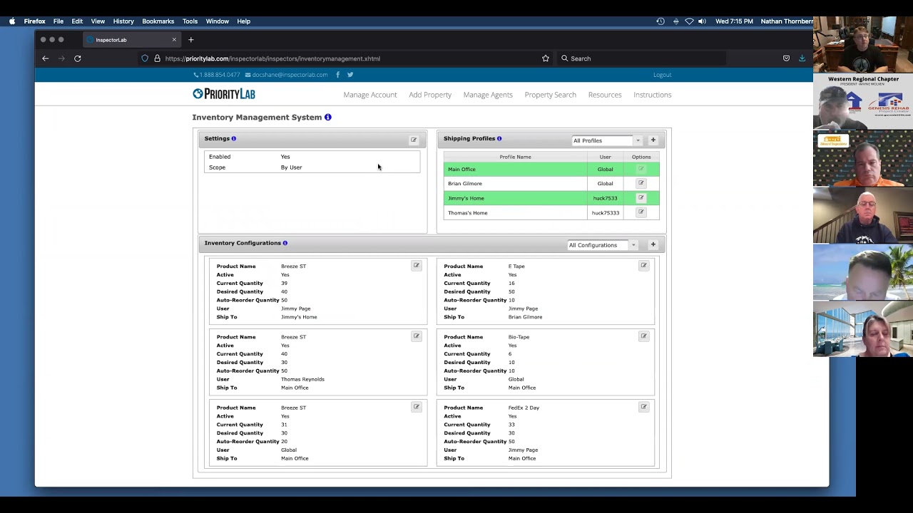 The Inventory Management System for Home Inspectors and Environmental Testing Professionals