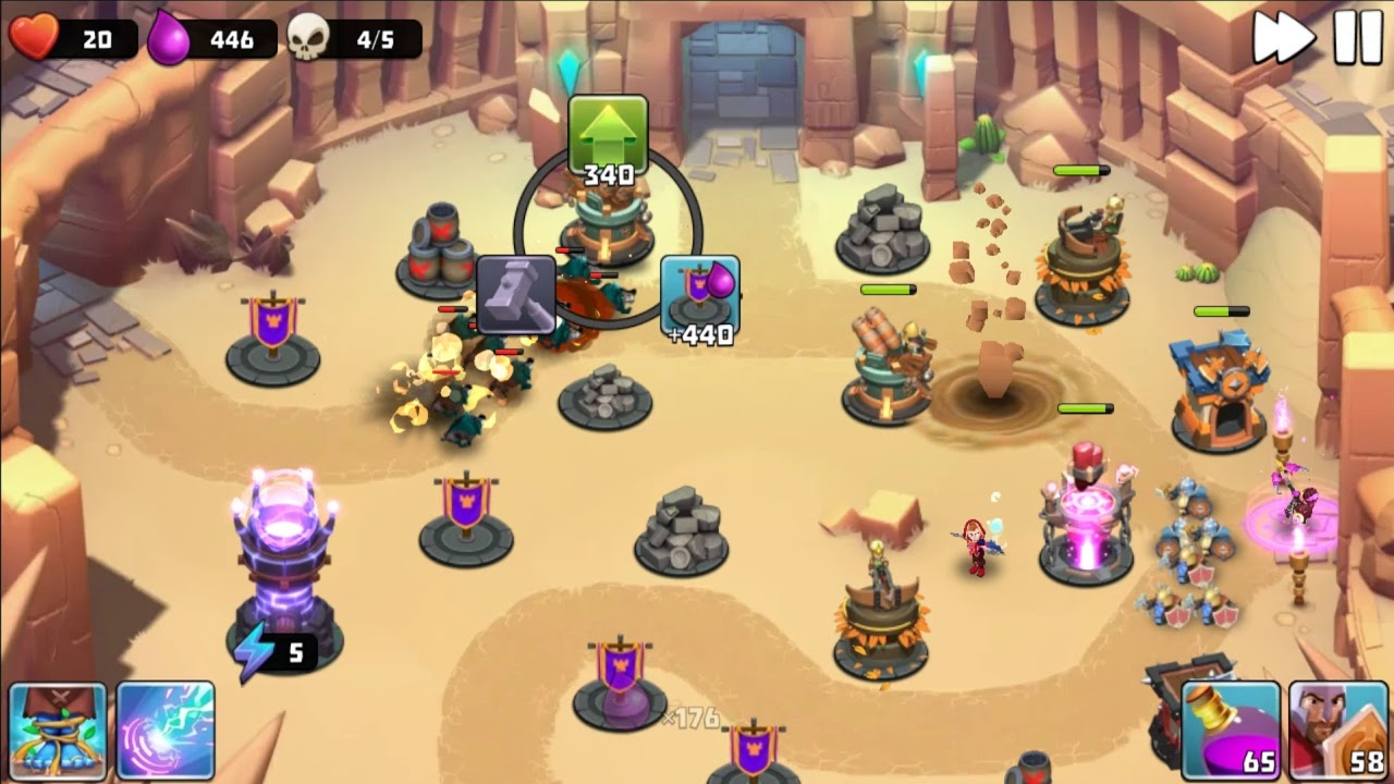 Castle Creeps TD - Chapter 36 Level 143 Desert Rats - 3 Stars (Without Sentinel)