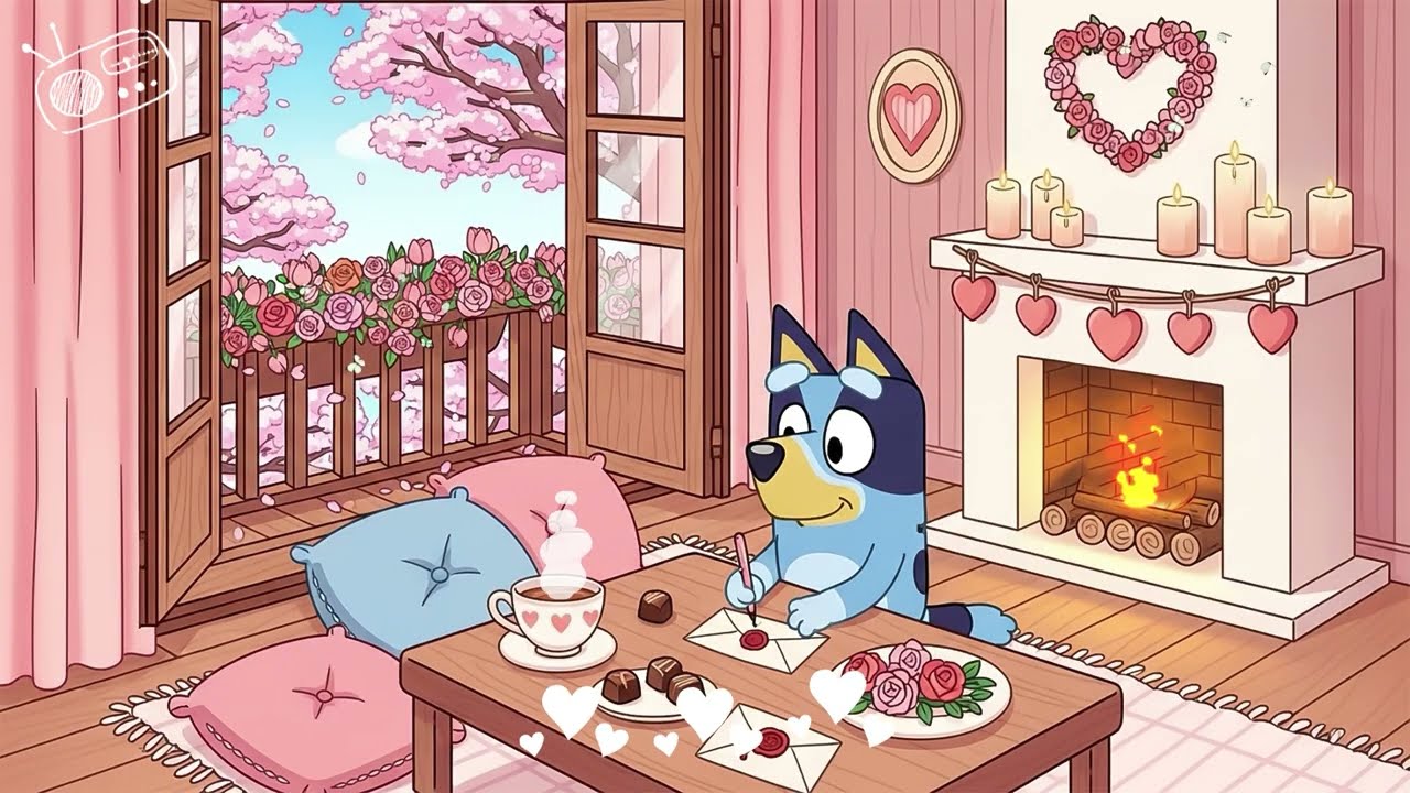 Bluey’s Valentine Letters 💌 Cozy Spring Lofi Beats to Relax & Study
