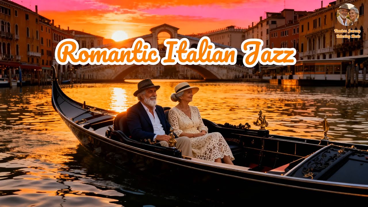 Venice Canal Cruise 🇮🇹 Romantic Italian Jazz & Relaxing Atmosphere | Love Story with Kai & Marya