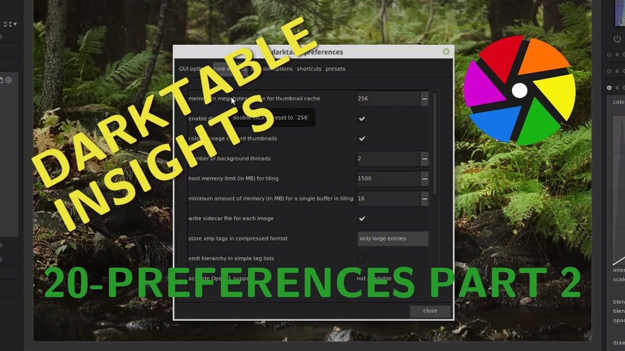Preferences part 2 - Darktable Insights ep 20