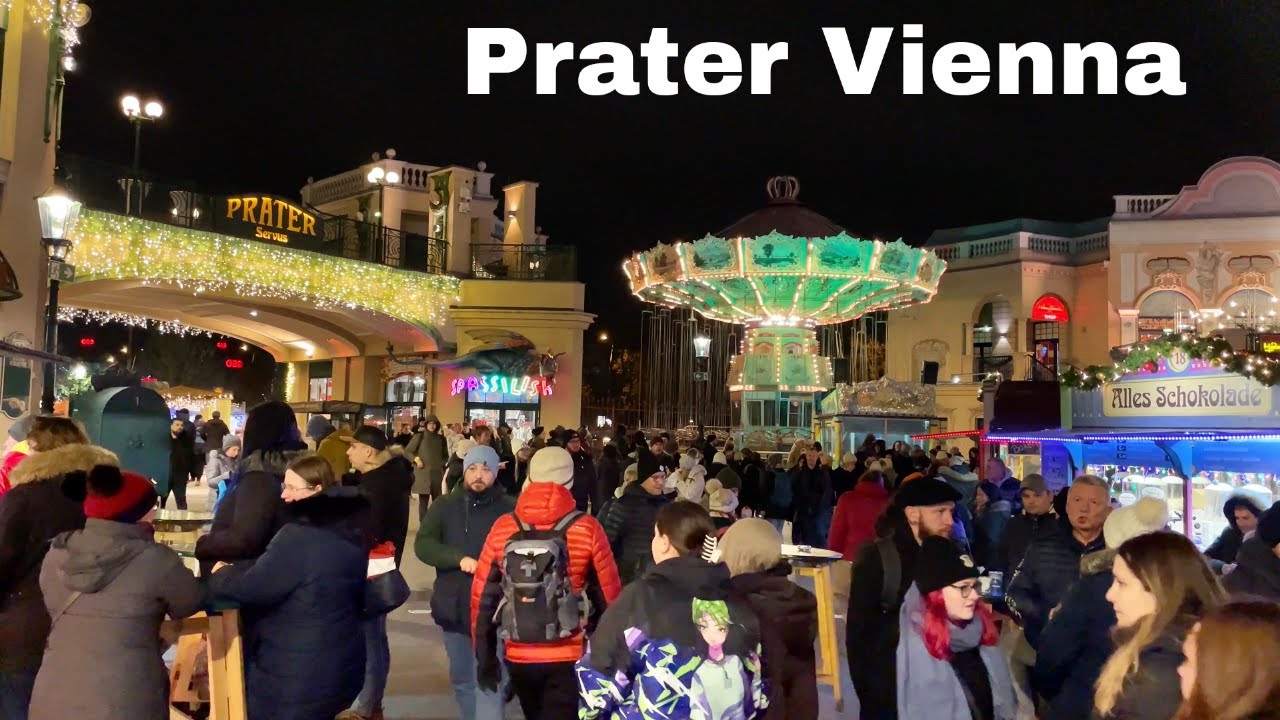 Prater Vienna, 🇦🇹  Wintermarkt - December Walking Tour 4K UHD