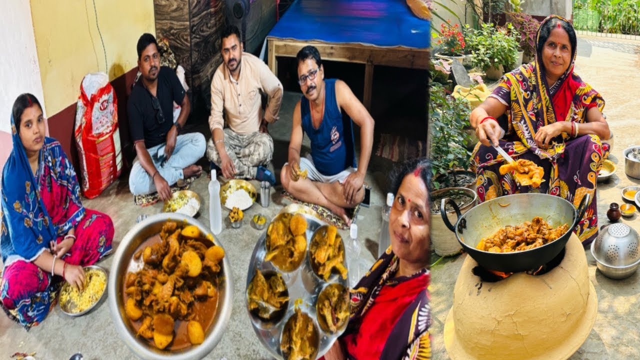 পাটনাই মুরগির মাংস আর তেঁতুল দিয়ে শোল মাছের টক এই ভাগ্নেরা খেয়ে কি বলল।।