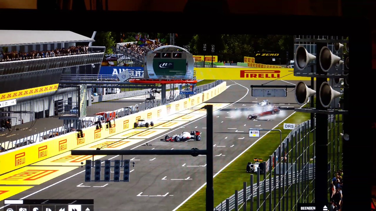 F1 2016 insane crash monza (vettel,bottas,massa)