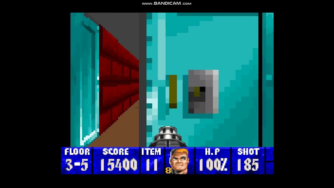 Wolfenstein 3D SNES - gameplay en el nivel secreto