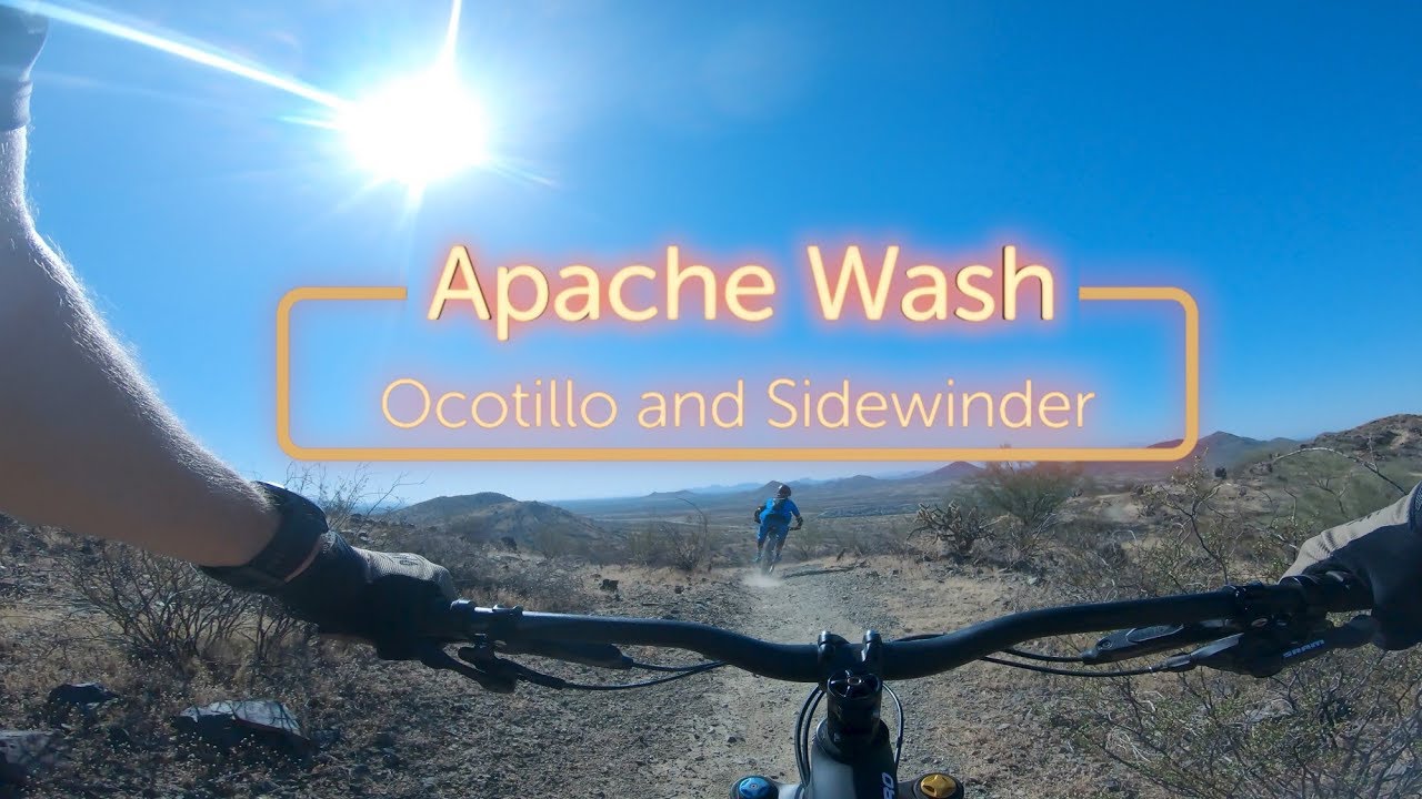 Apache Wash Trails | Ocotillo and Sidewinder | North Phoenix Arizona | Mountain biking 4K