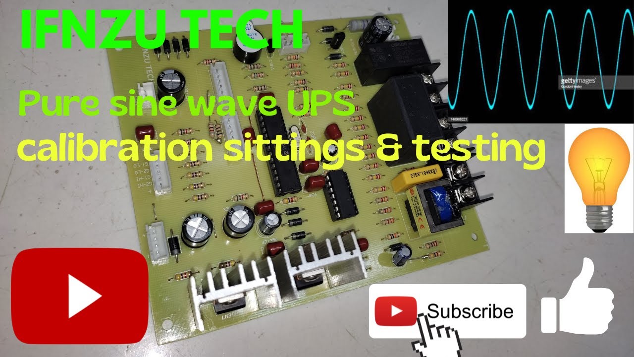 Pure sine wave ups calibration and testing. Use dsPIC30F2010.