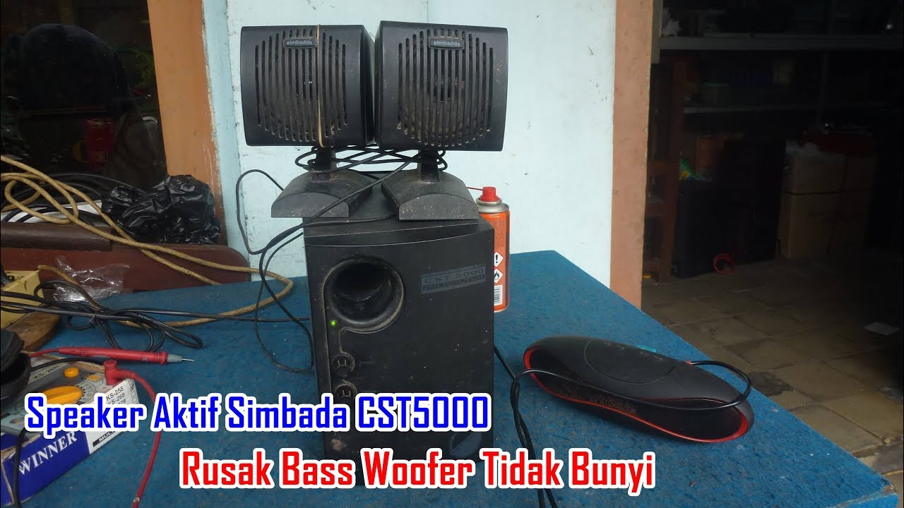 Memperbaiki Speaker Aktif Simbada CST5000 Rusak Bass Woofer Tidak Bunyi