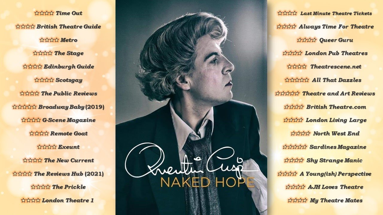 Quentin Crisp Naked Hope Trailer #QuentinCrisp #MarkFarrelly