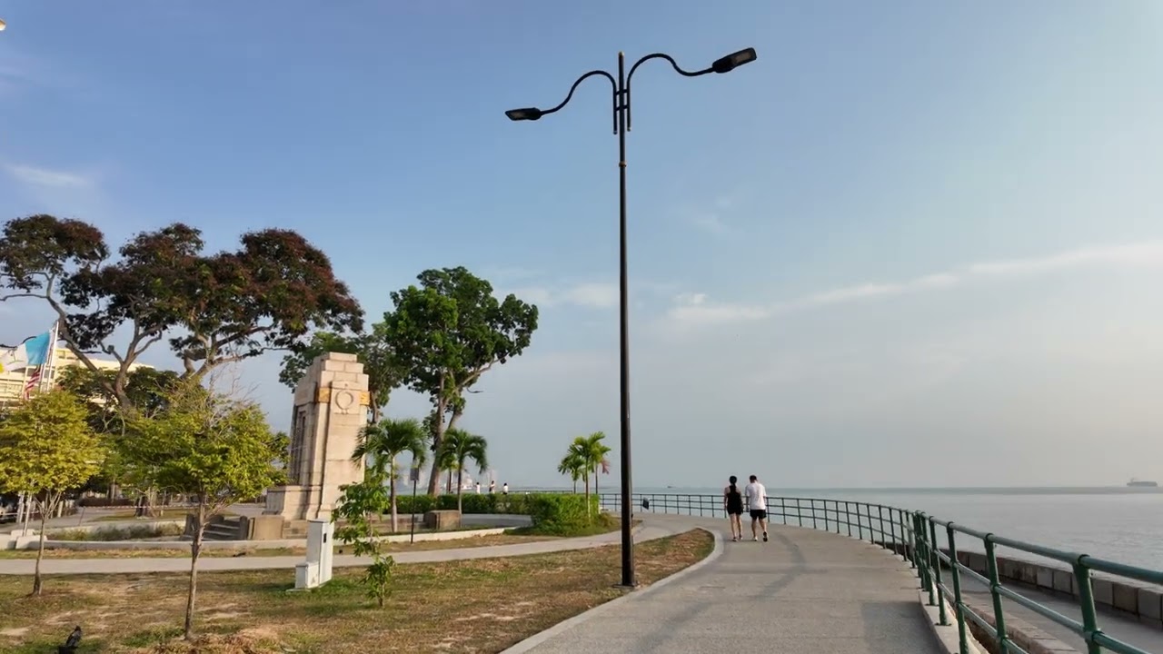 🇲🇾 [4K] Fort Cornwallis Sunrise Walk | July 2025 | Esplanade Ocean Views & Colonial Halls in Penang