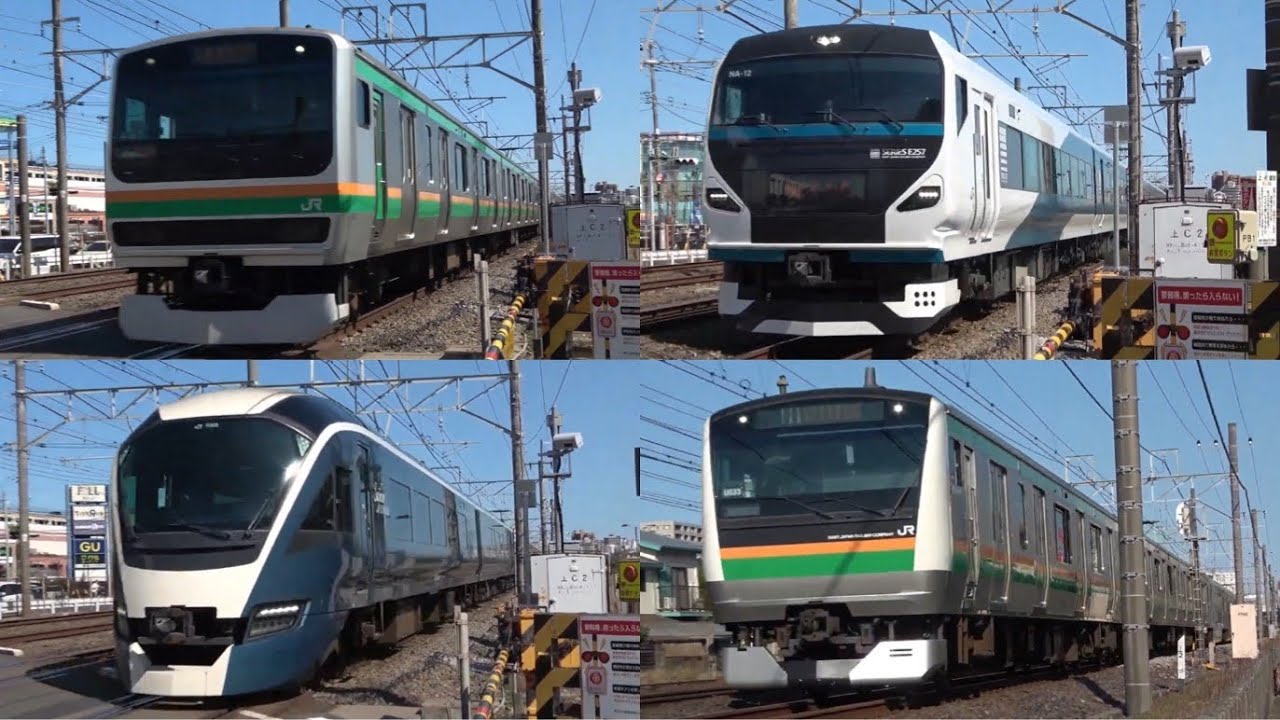 【E257系踊り子 堂々の14両編成】東海道線 速度付き高速通過集