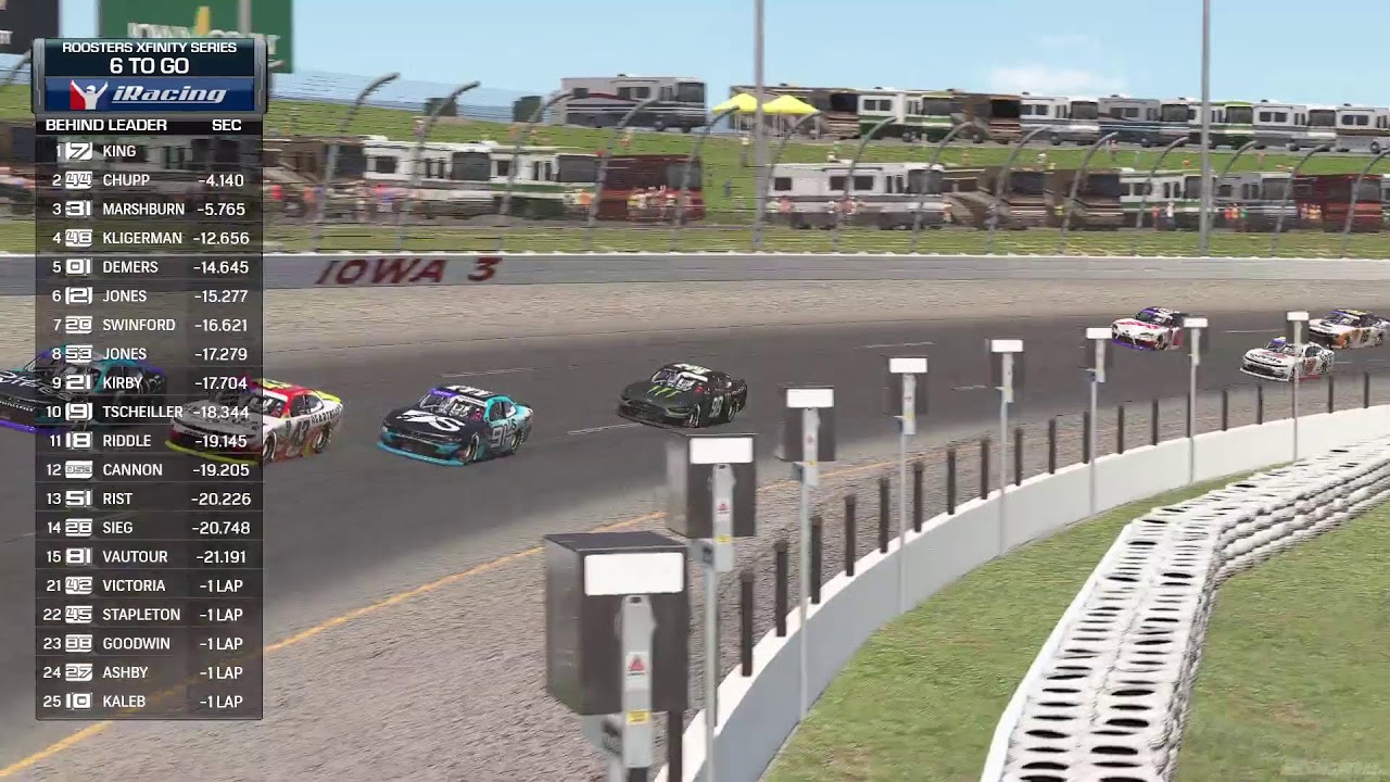 ROOSTERS XFINITY SERIES | IOWA SPEEDWAY | IRACING
