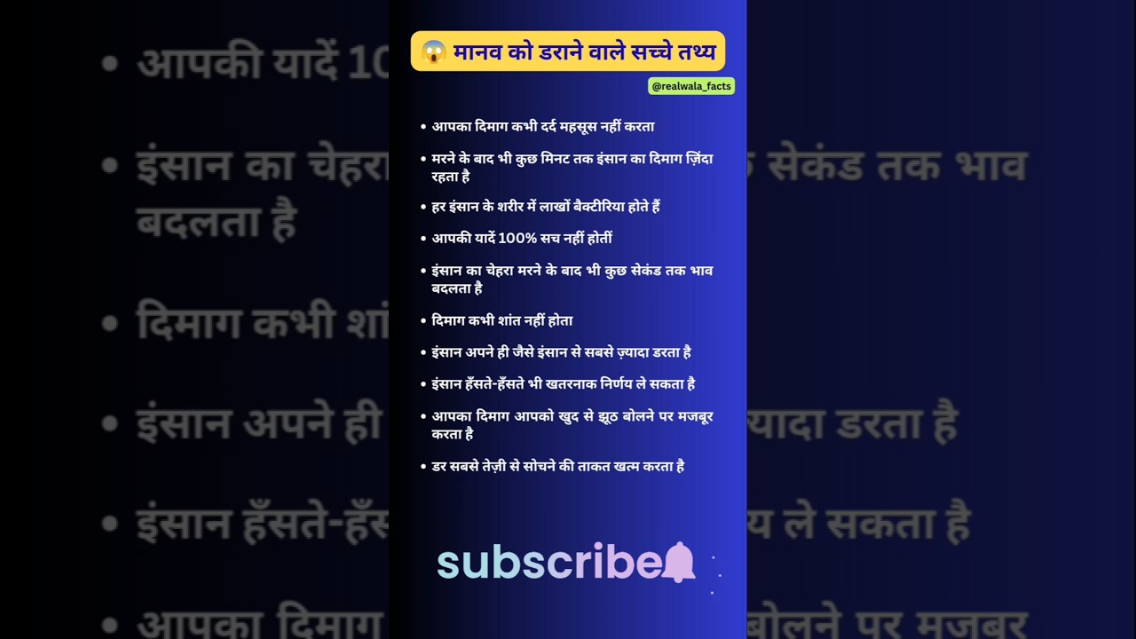 Manaw ko darane wale sachhe facts|facts|random facts|